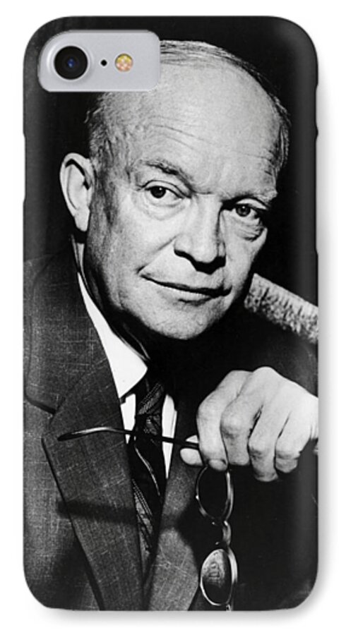 dwight Eisenhower iPhone 7 Case featuring the photograph Dwight D Eisenhower - President of the United States of America by International Images