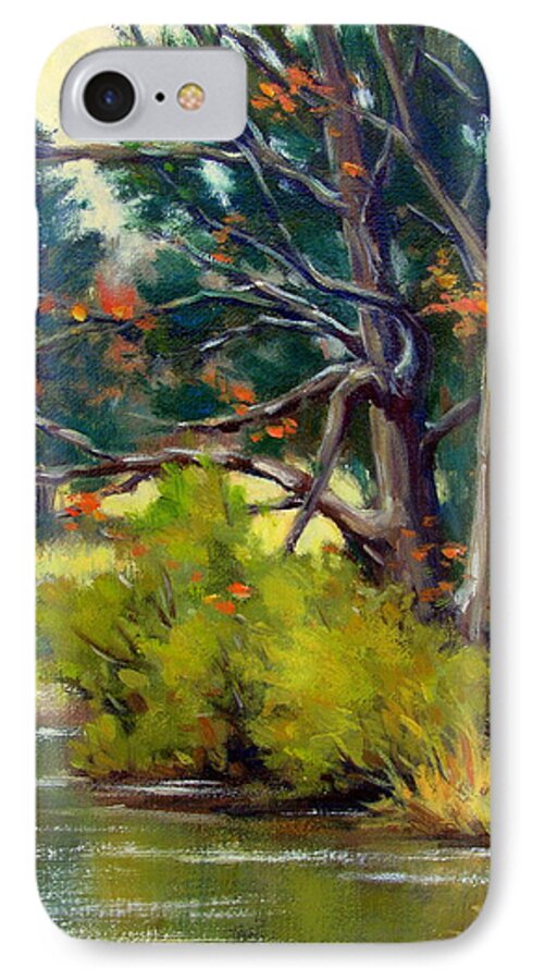 Vickie Fears iPhone 7 Case featuring the painting East Texas Autumn by Vickie Fears