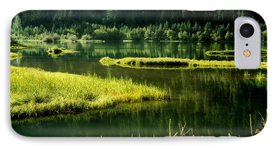 Toketee iPhone 7 Case featuring the photograph Fishing The Still Water by KATIE Vigil