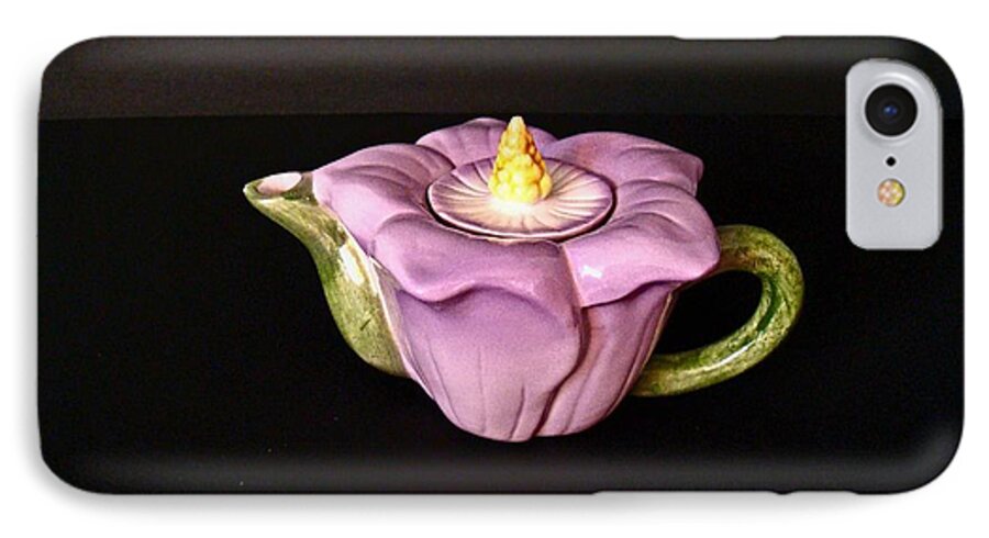 Teapot iPhone 7 Case featuring the photograph Flower teapot by Nick Kloepping
