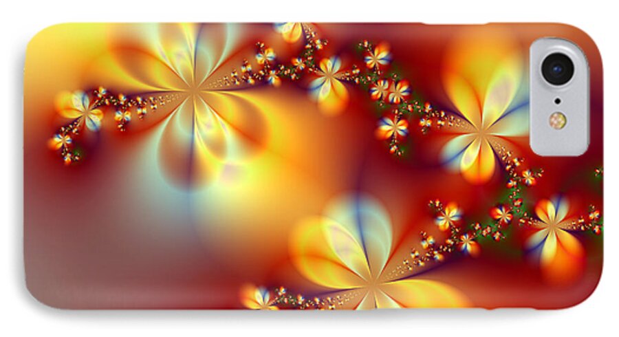 Ethereal iPhone 7 Case featuring the digital art Golden Paradise by Ester McGuire