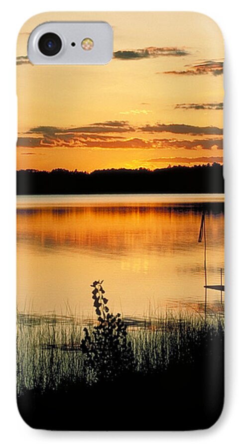 Skies iPhone 7 Case featuring the photograph Golden Sunset by Jon Lord