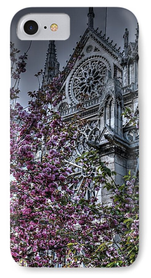 Notre Dame iPhone 7 Case featuring the photograph Gothic Paris by Jennifer Ancker