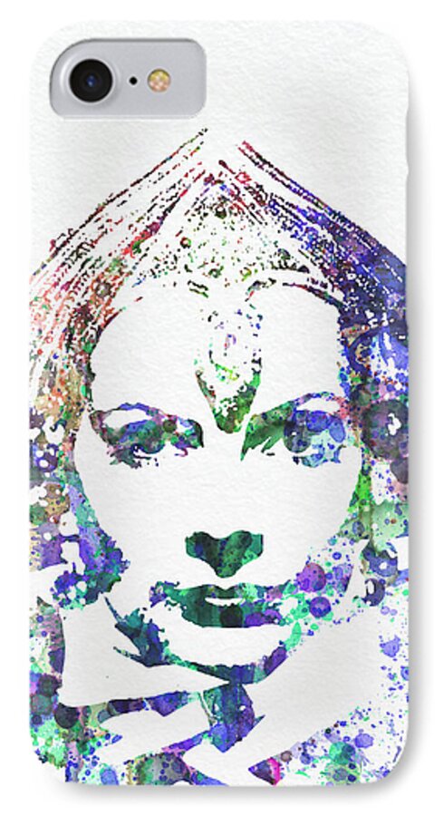 Greta Garbo Poster iPhone 7 Case featuring the digital art Greta Garbo by Naxart Studio