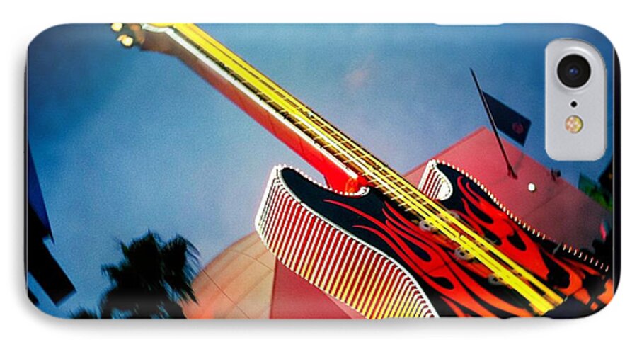 Hard Rock Cafe iPhone 7 Case featuring the photograph Hard Rock Guitar by Nina Prommer