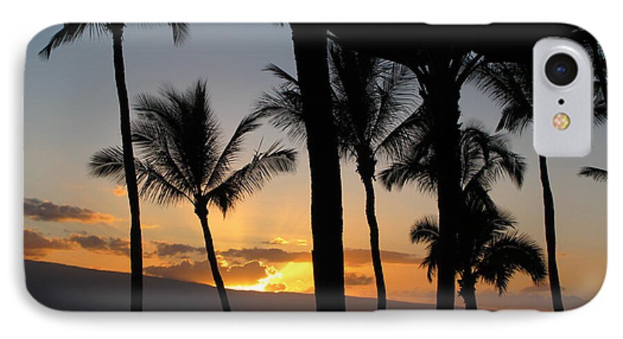 Maui iPhone 7 Case featuring the photograph Ka'anapali Sunset by Kathy Corday