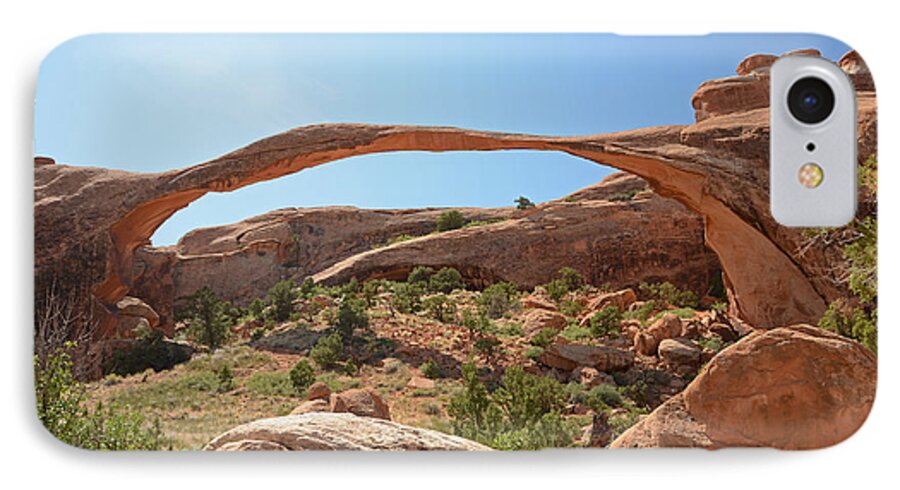 Landscape Arch iPhone 7 Case featuring the photograph Landscape Arch by Cassie Marie Photography
