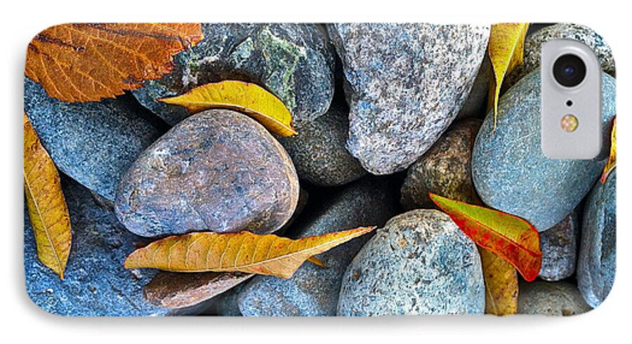 Nature iPhone 7 Case featuring the photograph Leaves And Rocks by Bill Owen