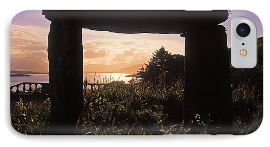 Travel iPhone 7 Case featuring the photograph Modern Sculpture Of A Dolmen At by The Irish Image Collection 