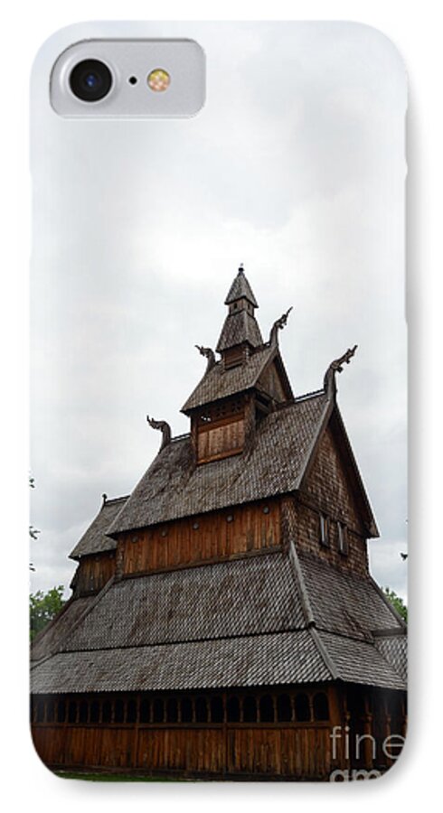Moorhead Stave Church iPhone 7 Case featuring the photograph Moorhead Stave Church 26 by Cassie Marie Photography