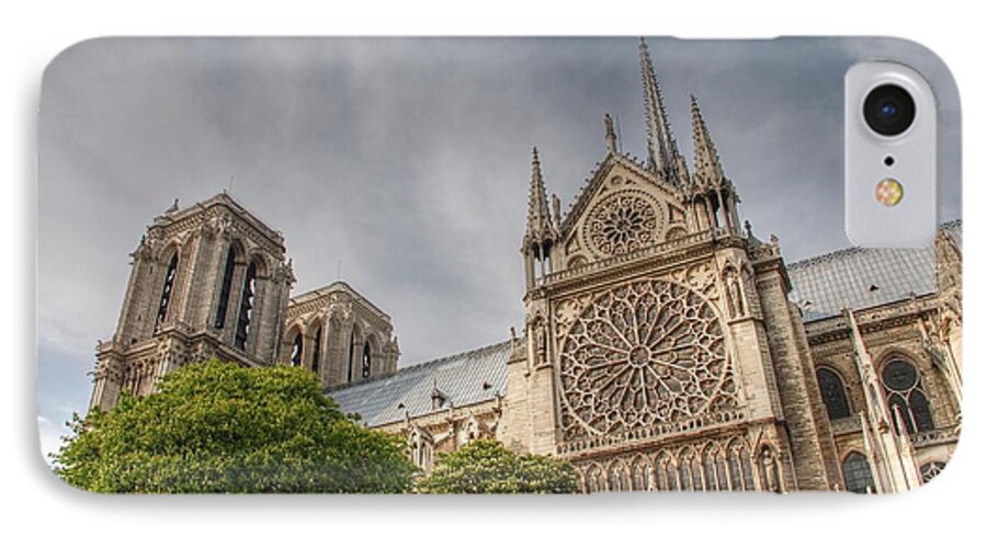 Notre Dame iPhone 7 Case featuring the photograph Notre Dame de Paris by Jennifer Ancker