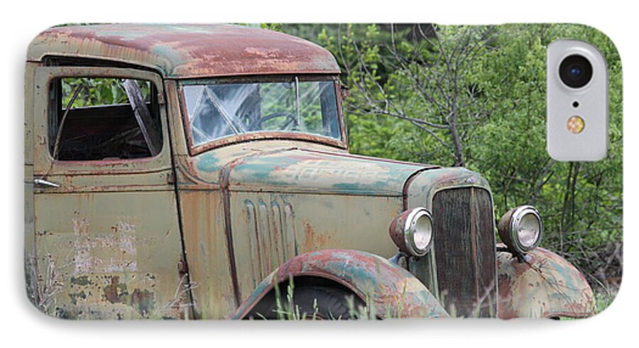 Pickup iPhone 7 Case featuring the photograph Abandoned Truck In Field by Athena Mckinzie