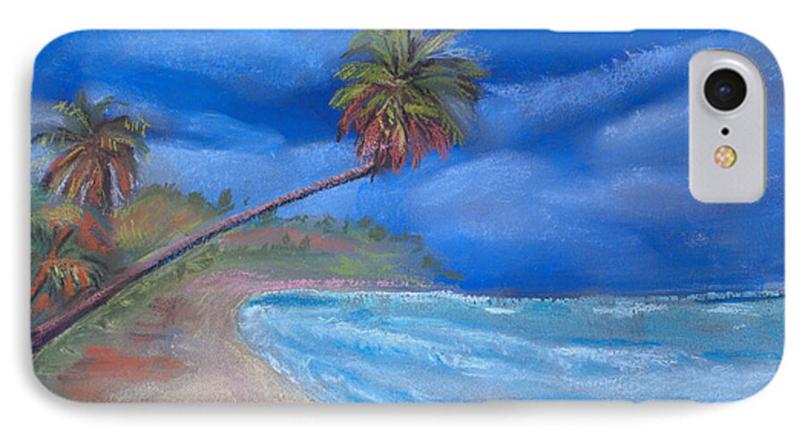 Beach iPhone 7 Case featuring the pastel Paradise In Puerto Rico by Arline Wagner