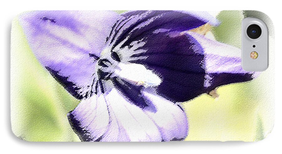 Flower iPhone 7 Case featuring the photograph Pastel Iris by Susan Leggett
