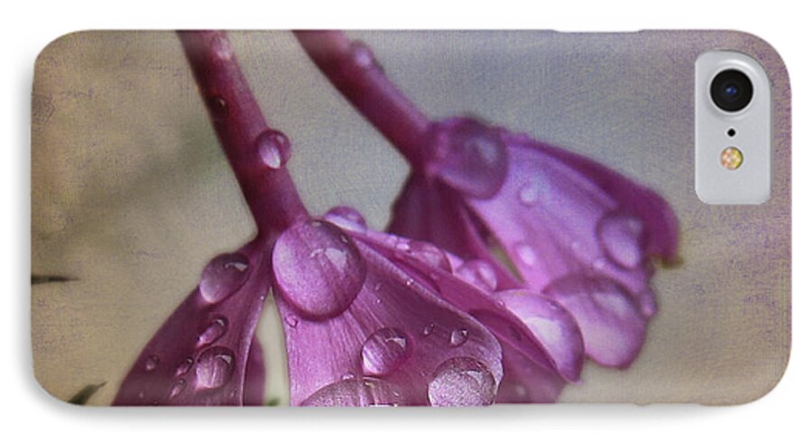  iPhone 7 Case featuring the photograph Pink Droplets by Deborah Smith