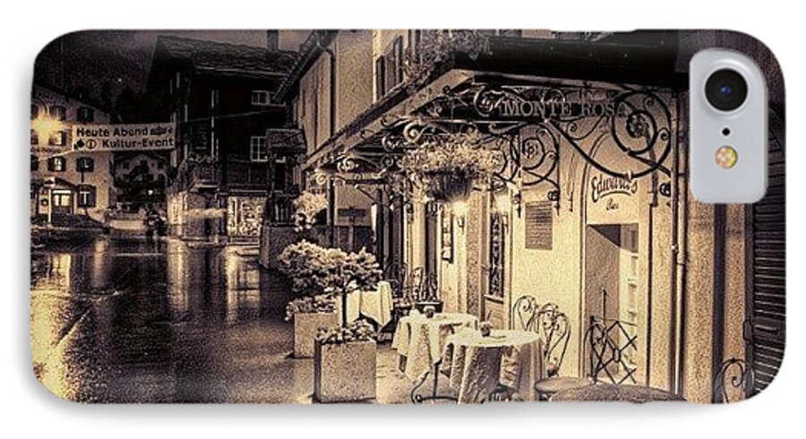 Rainy iPhone 7 Case featuring the photograph #rainy #cafe #classic #old #classy #ig by Abdelrahman Alawwad