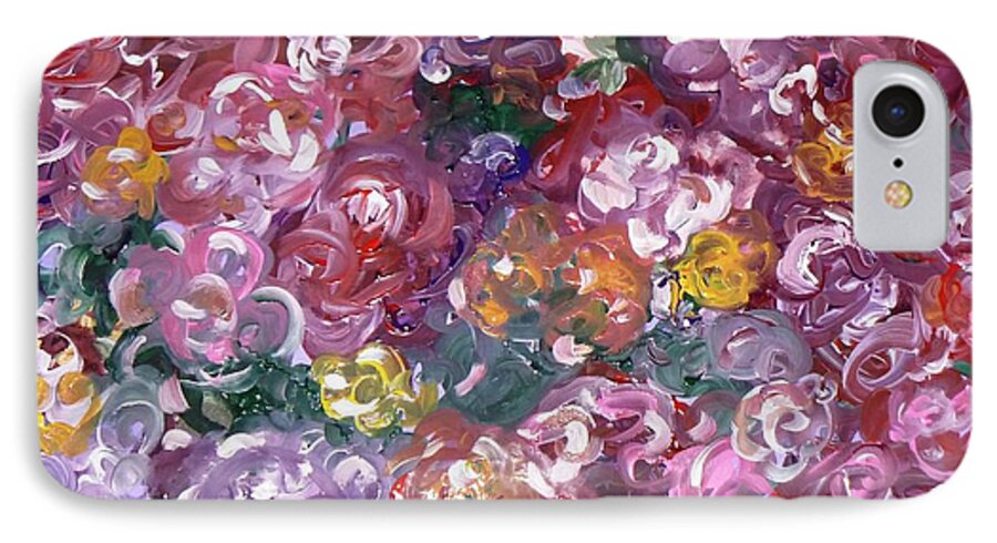 Roses iPhone 7 Case featuring the painting Rose Festival by Alys Caviness-Gober