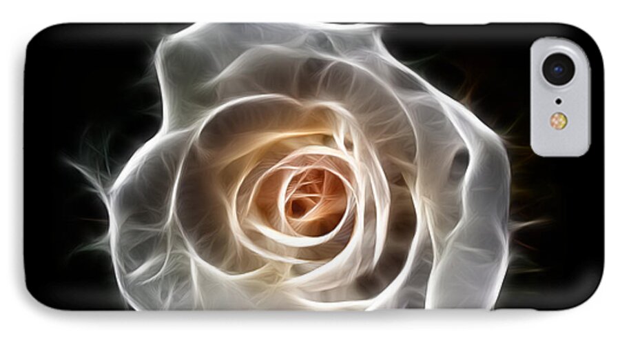 Rose iPhone 7 Case featuring the digital art Rose of Light by Bel Menpes