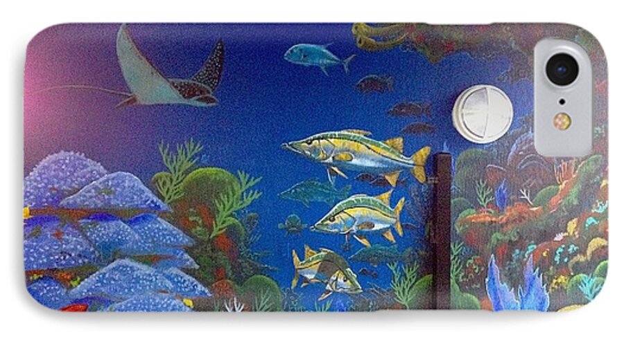 Sailfish Splash Park iPhone 7 Case featuring the painting Sailfish Splash Park 9 by Carey Chen