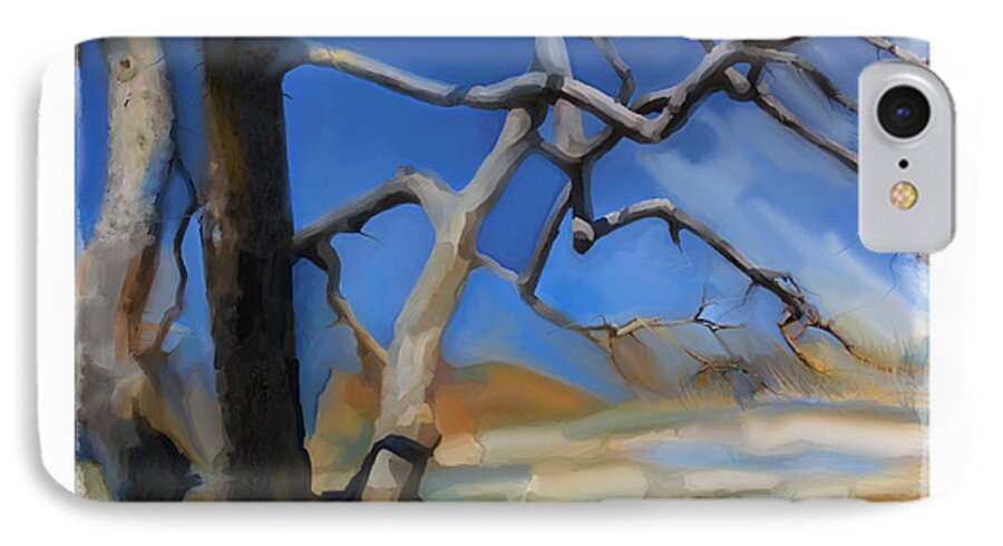 Winter iPhone 7 Case featuring the painting Spring Thaw 1 by Bob Salo
