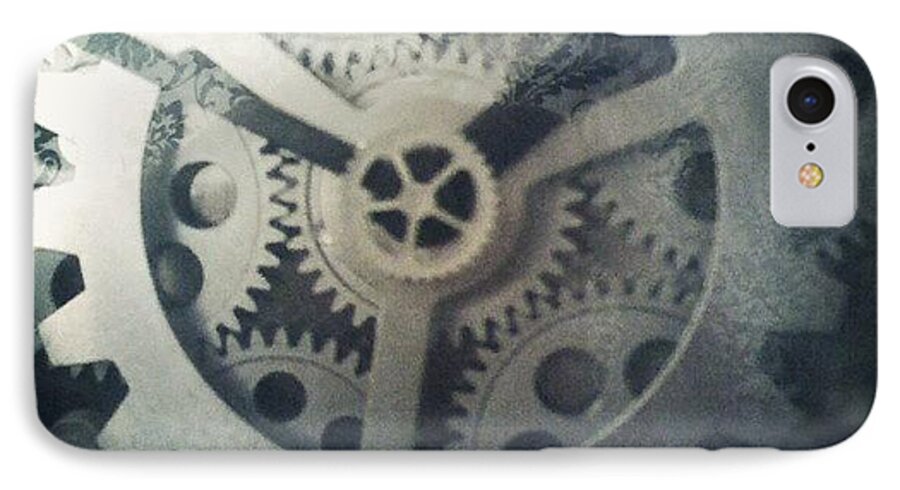 Instagram iPhone 7 Case featuring the photograph #steampunk #gears #clock #webstagram by KLH Streets Photography