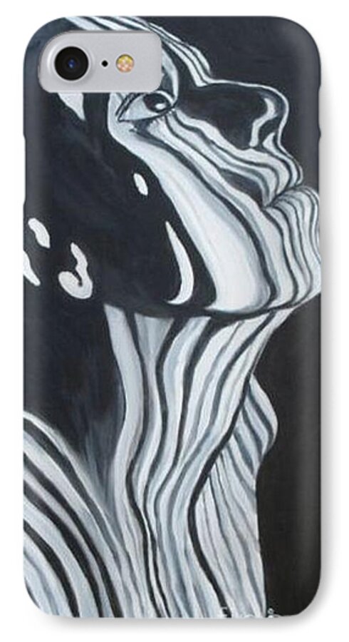 Stripes iPhone 7 Case featuring the painting Stripes by Julie Brugh Riffey
