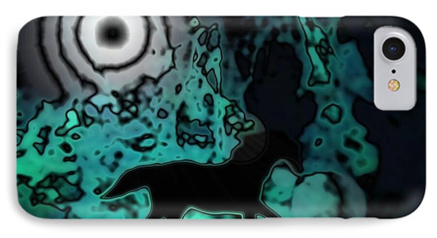 Abstract iPhone 7 Case featuring the photograph The Eclipsed Horse by Jessica S