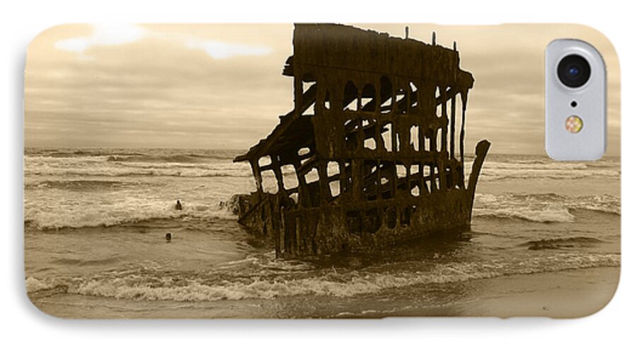 Ship iPhone 7 Case featuring the photograph The Remains Of A Ship by Kym Backland