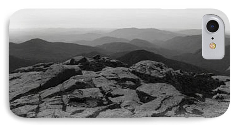 Adirondacks iPhone 7 Case featuring the photograph The View North from Mt. Marcy Black and White Three by Joshua House