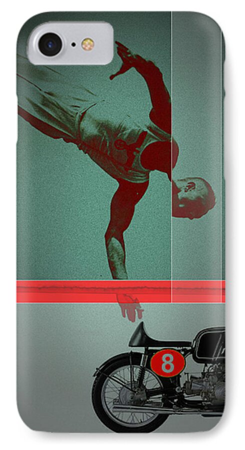 Champion iPhone 7 Case featuring the digital art They Crossed that Line by Naxart Studio