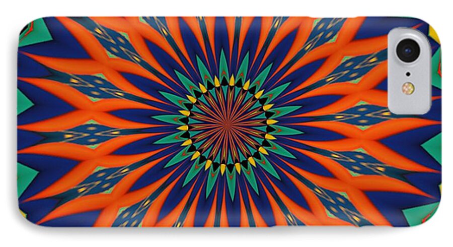Orange iPhone 7 Case featuring the digital art Tropical Punch by Alec Drake