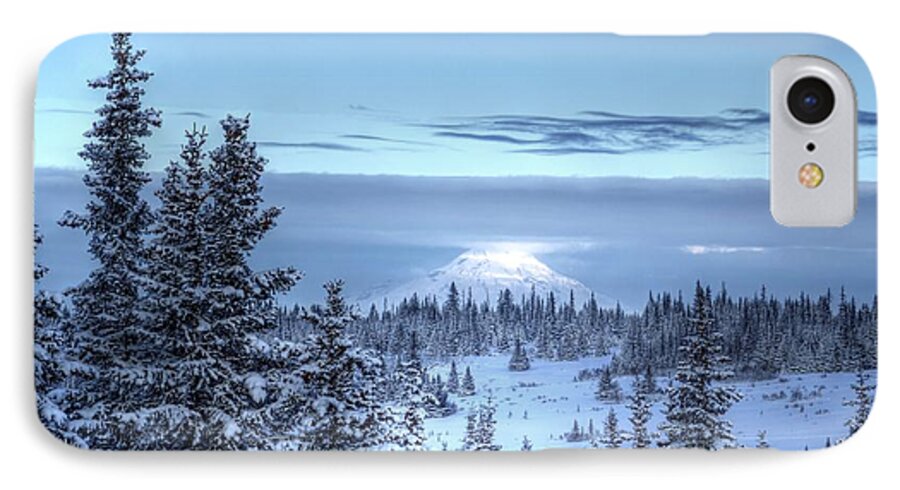 Mountain iPhone 7 Case featuring the photograph Volcano in the Clouds by Michele Cornelius