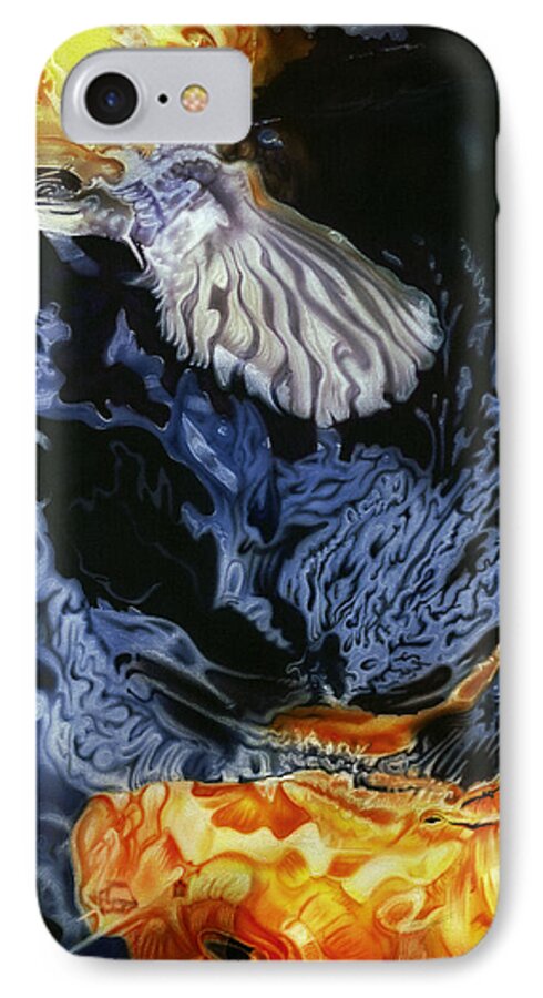 Koi Fish iPhone 7 Case featuring the painting Water Dance by Dan Menta