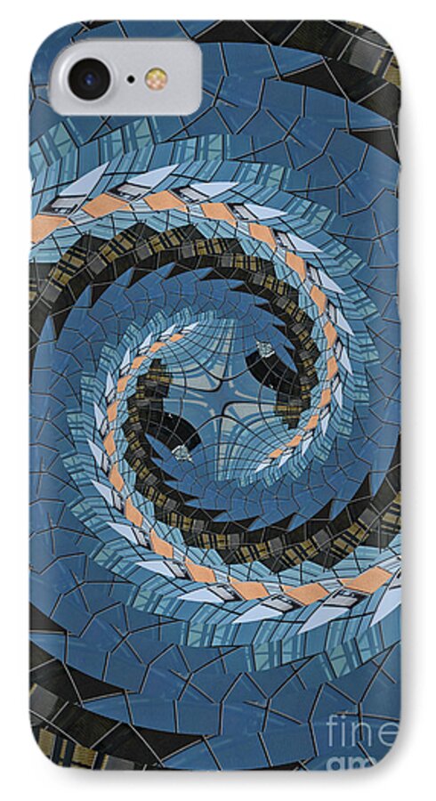 Digital Art iPhone 7 Case featuring the photograph Wave mosaic. by Clare Bambers