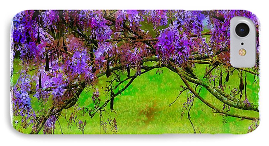 Wisteria iPhone 7 Case featuring the photograph Wisteria Bower by Judi Bagwell