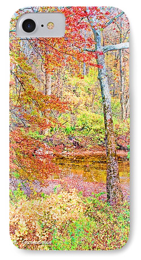 Environment iPhone 7 Case featuring the photograph Woods in Autumn Montgomery Cty Pennsylvania by A Macarthur Gurmankin