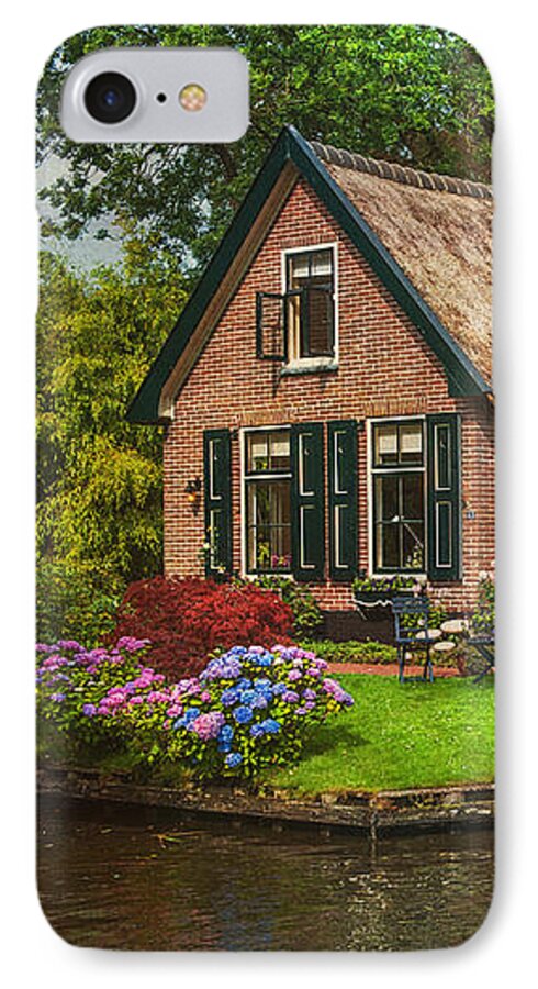Netherlands iPhone 7 Case featuring the photograph Fairytale House. Giethoorn. Venice of the North #1 by Jenny Rainbow
