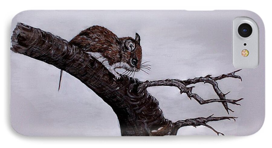 Mouse iPhone 7 Case featuring the painting Field Mouse by Judy Kirouac
