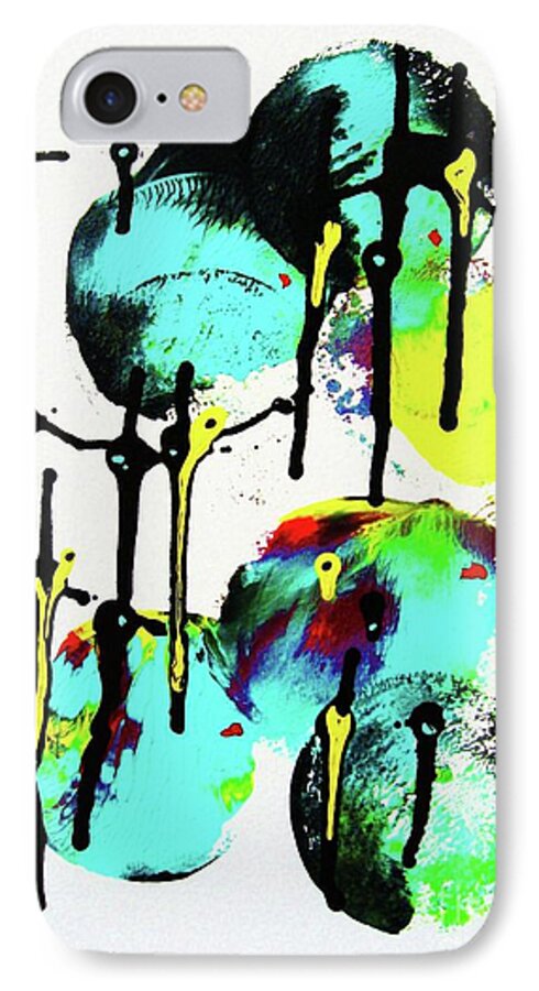 Abstraction iPhone 7 Case featuring the painting Fugu Ni by Thea Recuerdo