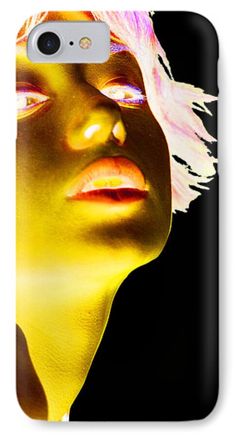 'visual Art Pop' Collection By Serge Averbukh iPhone 7 Case featuring the photograph Inverted Realities - Yellow #1 by Serge Averbukh