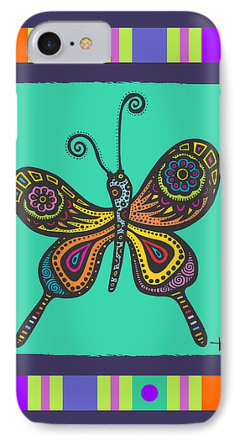 Butterfly iPhone 7 Case featuring the digital art Learning to Fly #2 by Tanielle Childers