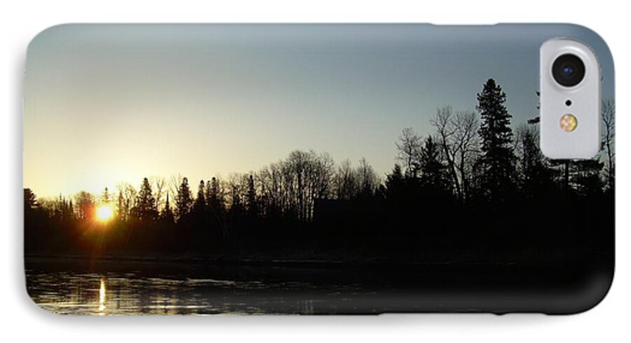 Mississippi River iPhone 7 Case featuring the photograph Mississippi river Sunrise reflection #1 by Kent Lorentzen
