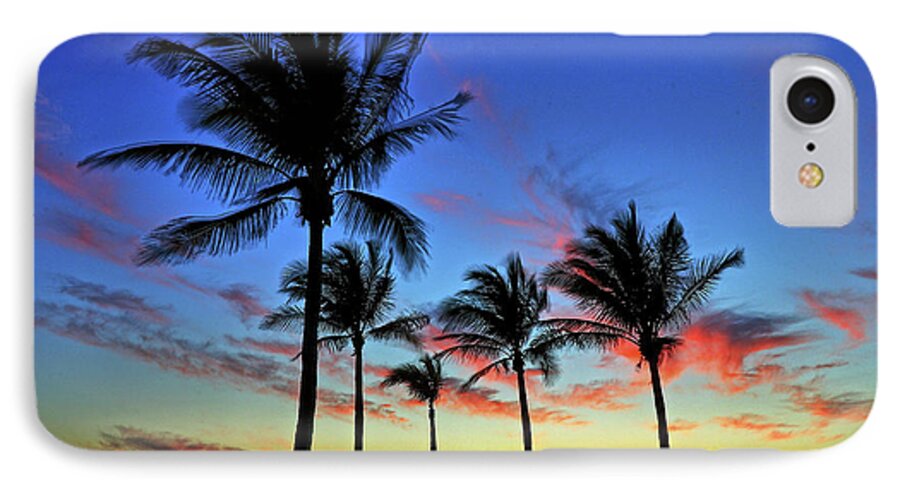 Beach iPhone 7 Case featuring the photograph Palm Tree Skies by Scott Mahon