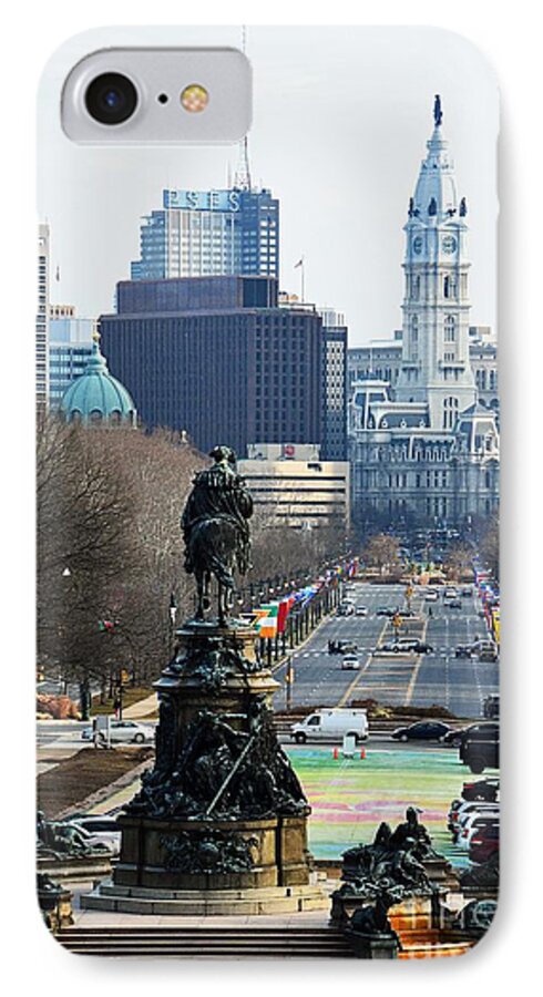 Cities iPhone 7 Case featuring the photograph Philadelphia - The Parkway #1 by Cindy Manero