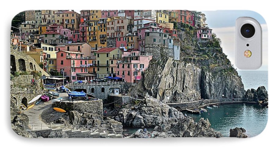 Manarola iPhone 7 Case featuring the photograph Seaside Village #1 by Frozen in Time Fine Art Photography
