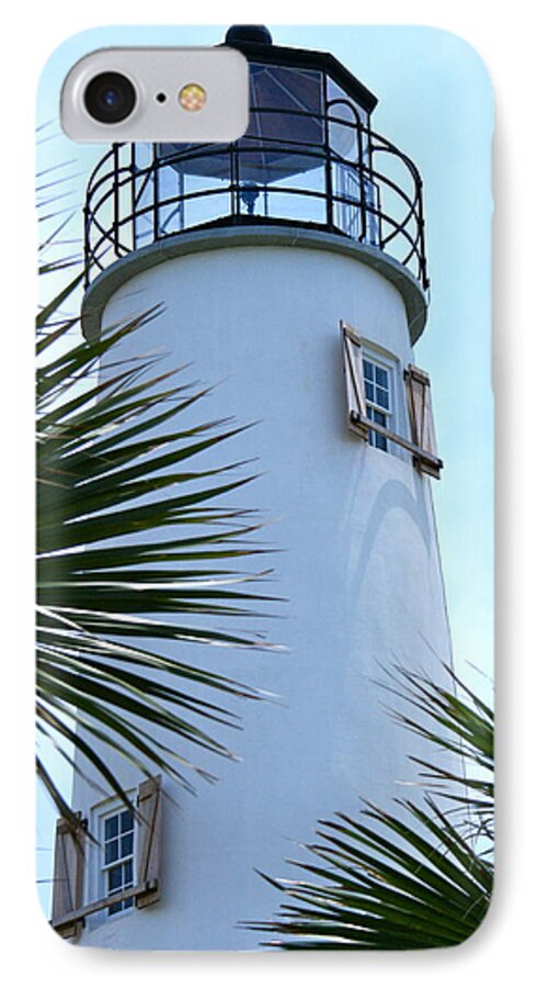 St. George Island iPhone 7 Case featuring the photograph St. George Island Lighthouse #1 by Theresa Cangelosi