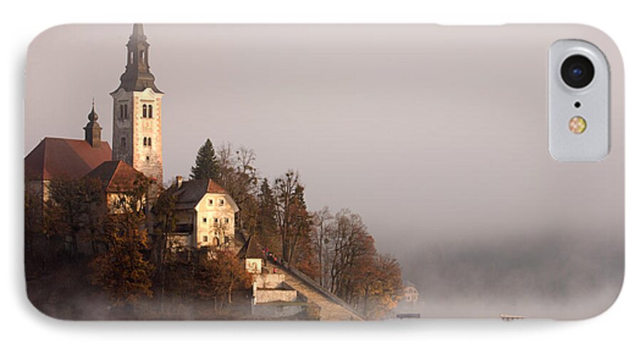 Bled iPhone 7 Case featuring the photograph Misty Lake Bled #11 by Ian Middleton