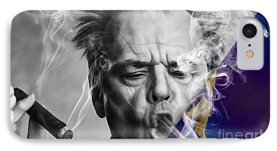 Jack Nicholson iPhone 7 Case featuring the mixed media Jack Nicholson Collection #13 by Marvin Blaine