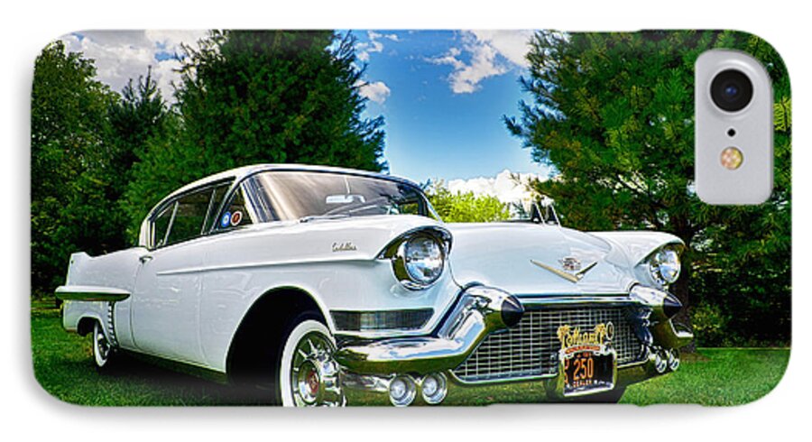 Chevy iPhone 7 Case featuring the photograph 1957 Cadillac by Mark Miller