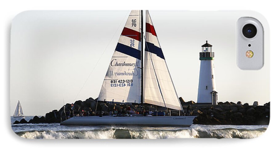 Santa Cruz iPhone 7 Case featuring the photograph 2 Boats Approach by Marilyn Hunt